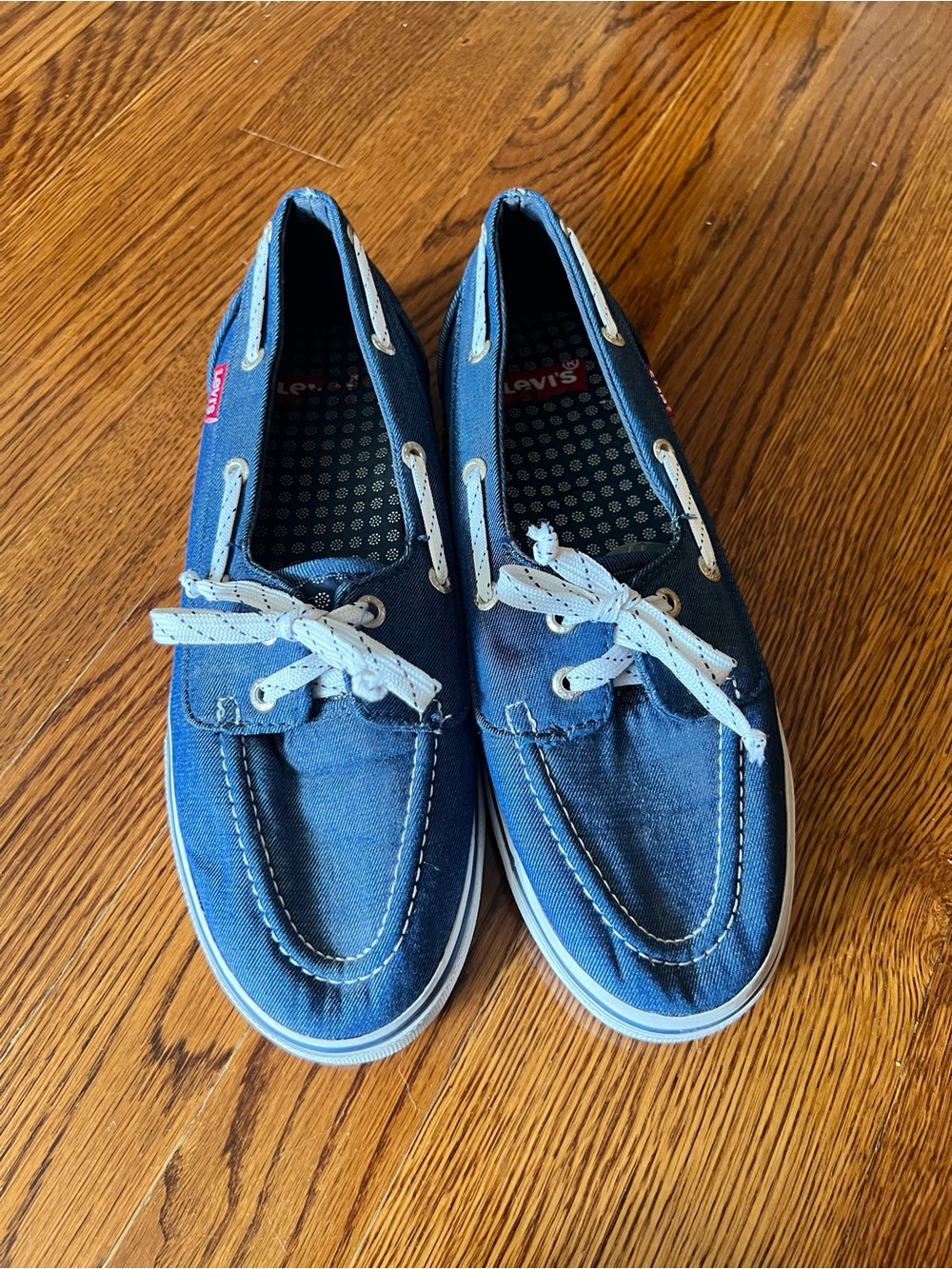 Levi's Women’s Slip On Blue Lace Up Denim Shoes Size 10 US